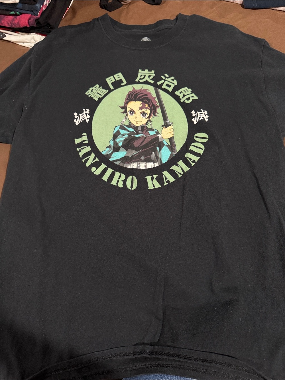 Black Tanjiro Kamado Graphic Short Sleeve T‑Shirt